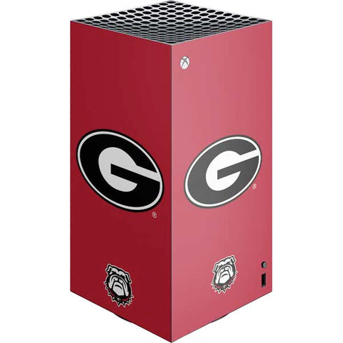 University of Georgia Logo Red XBox Series X Digital Edition Console Skin